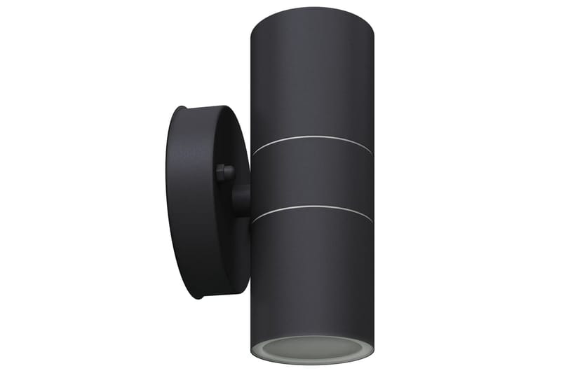 Utendørs LED Vegglamper 2 stk Rustfritt stål Oppover/Nedover - Svart - Fasadebelysning & vegglykter