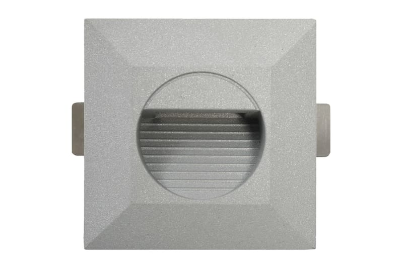 Utendørs LED-vegglamper 6 stk 5 W sølv firkantet - Sølv - Fasadebelysning & vegglykter