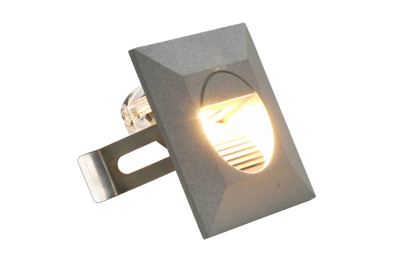Utend�ørs LED-vegglamper 6 stk 5 W sølv firkantet - Sølv - Fasadebelysning & vegglykter