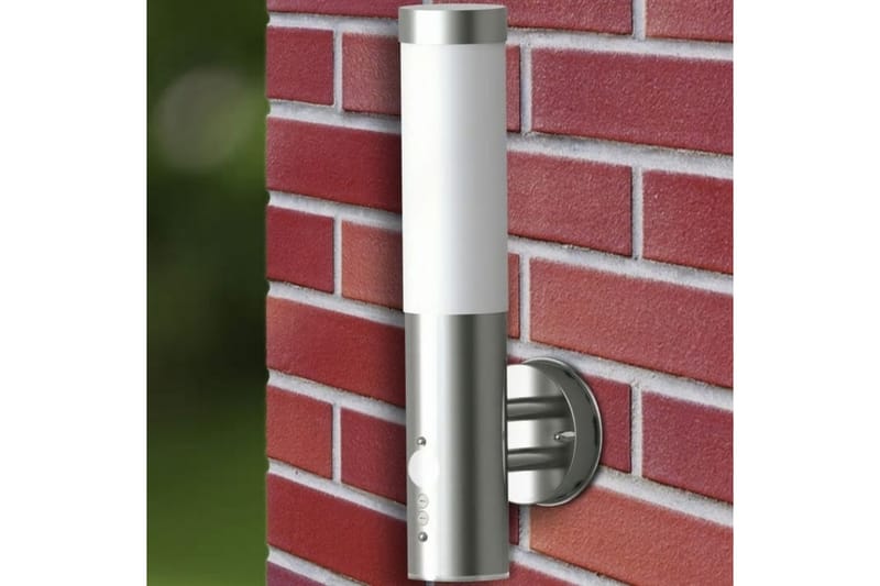 Utendørs vegglampe med bevegelsessensor rustfritt stål - Sølv - Fasadebelysning & vegglykter