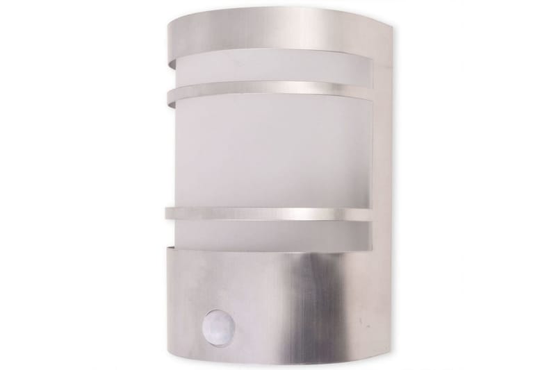 Utendørs Vegglampe med Sensor Rustfritt Stål - Sølv - Fasadebelysning & vegglykter