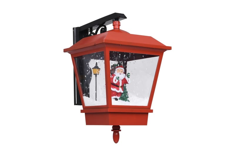 Veggmontert julelampe med LED-lys & julenisse rød 40x27x45cm - Fasadebelysning & vegglykter