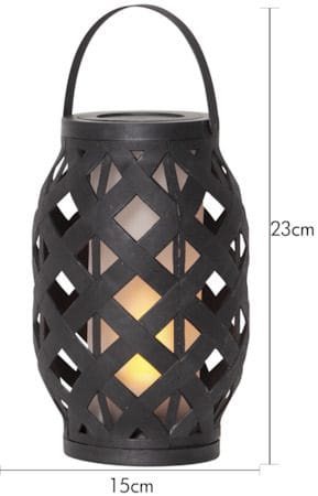 Flame Black lykt 15 cm - svart - Belysning - Utendørsbelysning - Bordlampe utendørs