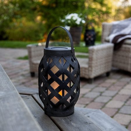 Flame Black lykt 15 cm - svart - Belysning - Utendørsbelysning - Bordlampe utendørs