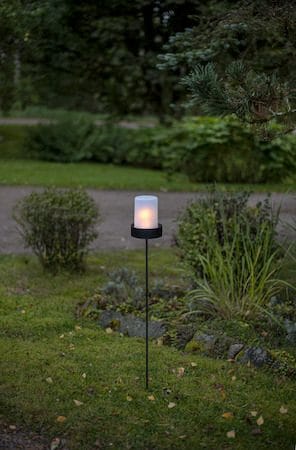 Flame Candle LED-kubbelys 9 cm - hvit - Belysning - Utendørsbelysning - Bordlampe utendørs