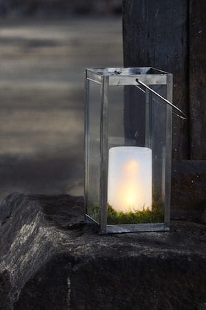 Flame Candle LED-kubbelys 9 cm - hvit - Belysning - Utendørsbelysning - Bordlampe utendørs