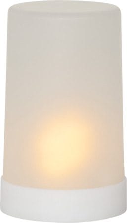 Flame Candle LED-kubbelys 9 cm - hvit - Belysning - Utendørsbelysning - Bordlampe utendørs