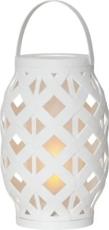 Flame lykt 15 cm - hvit - Belysning - Utendørsbelysning - Bordlampe utendørs