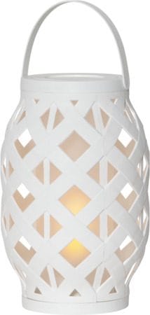Flame lykt 15 cm - hvit - Belysning - Utendørsbelysning - Bordlampe utendørs