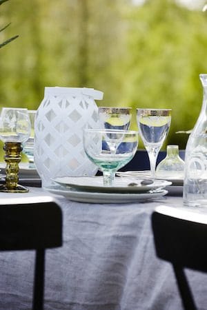 Flame lykt 15 cm - hvit - Belysning - Utendørsbelysning - Bordlampe utendørs