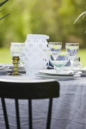 Flame lykt 15 cm - hvit - Belysning - Utendørsbelysning - Bordlampe utendørs