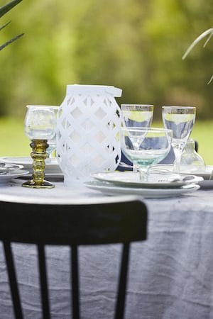 Flame lykt 15 cm - hvit - Belysning - Utendørsbelysning - Bordlampe utendørs