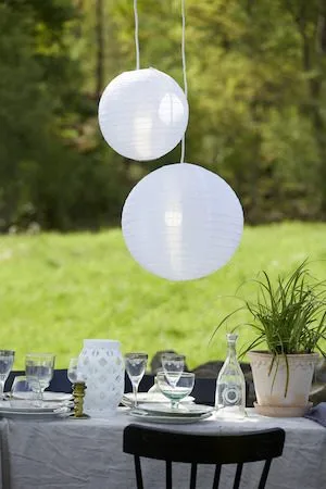 Flame lykt 15 cm - hvit - Belysning - Utendørsbelysning - Bordlampe utendørs