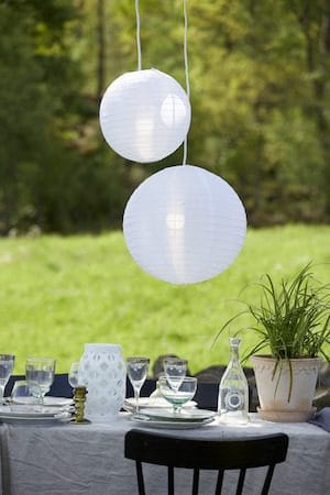 Flame lykt 15 cm - hvit - Belysning - Utendørsbelysning - Bordlampe utendørs