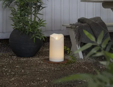 Flamme Grand LED-kubbelys 30 cm, hvit