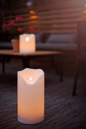 Flamme Grand LED-kubbelys 30 cm - hvit - Belysning - Utendørsbelysning - Bordlampe utendørs
