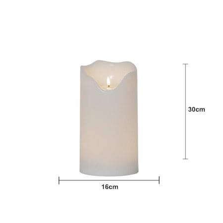 Flamme Grand LED-kubbelys 30 cm - hvit - Belysning - Utendørsbelysning - Bordlampe utendørs