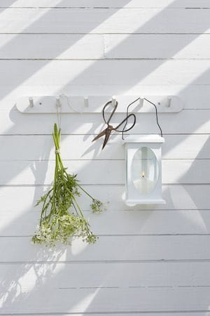 Flamme lykt 13,5 cm - hvit - Belysning - Utendørsbelysning - Bordlampe utendørs