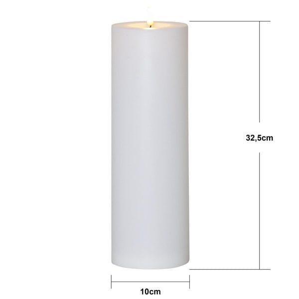 Flamme Rett LED-lys 32,5 cm - hvit - Belysning - Utendørsbelysning - Bordlampe utendørs