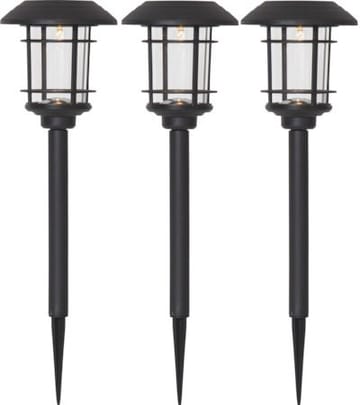 Fride 3-pakning solcellepullerter 34 cm - svart - Belysning - Utendørsbelysning