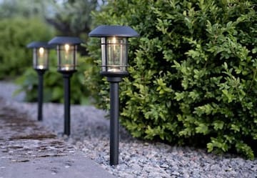 Fride 3-pakning solcellepullerter 34 cm - svart - Belysning - Utendørsbelysning