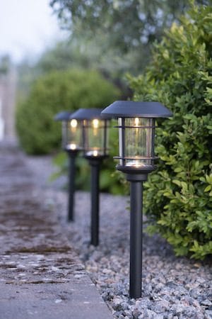 Fride 3-pakning solcellepullerter 34 cm - svart - Belysning - Utendørsbelysning
