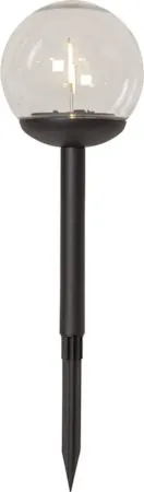 Globe 3-pakning solcellepullert 25 cm, svart og klar