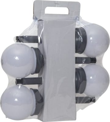 Globus 4-pakning solcellepullerter 27 cm - hvit - Belysning - Utendørsbelysning