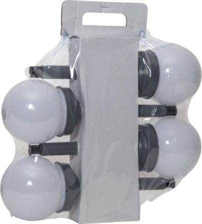 Globus 4-pakning solcellepullerter 27 cm - hvit - Belysning - Utendørsbelysning