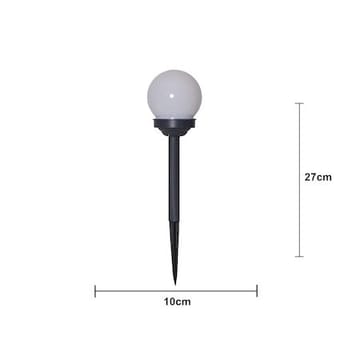Globus 4-pakning solcellepullerter 27 cm - hvit - Belysning - Utendørsbelysning