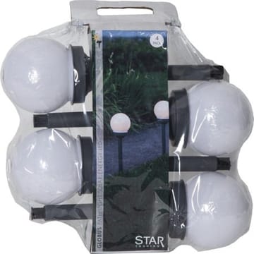 Globus 4-pakning solcellepullerter 27 cm - hvit - Belysning - Utendørsbelysning