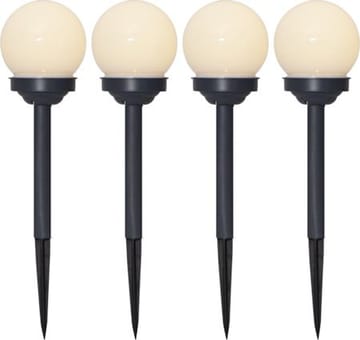 Globus 4-pakning solcellepullerter 27 cm - hvit - Belysning - Utendørsbelysning