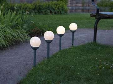 Globus 4-pakning solcellepullerter 27 cm - hvit - Belysning - Utendørsbelysning