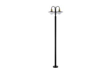 Gulvlampe Eglo Sirmione med 3 lamper - Svart/Gull/Hvit - Belysning - Utendørsbelysning - Stolpelykt & portlykt