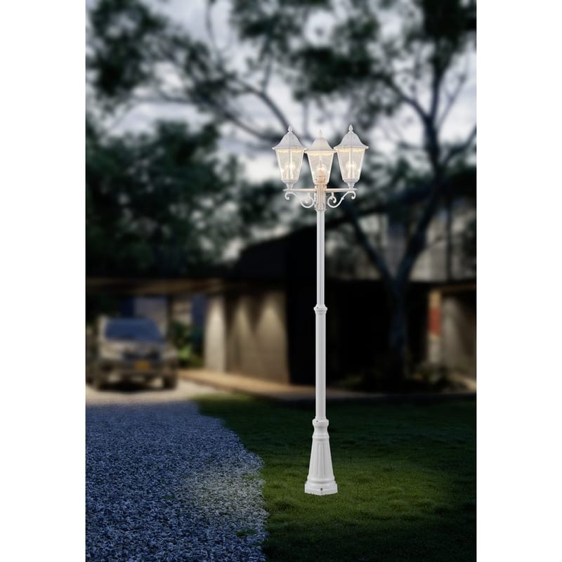 Gulvlys Navedo med 3 Lamper - 56 cm - Belysning - Utendørsbelysning - Stolpelykt & portlykt