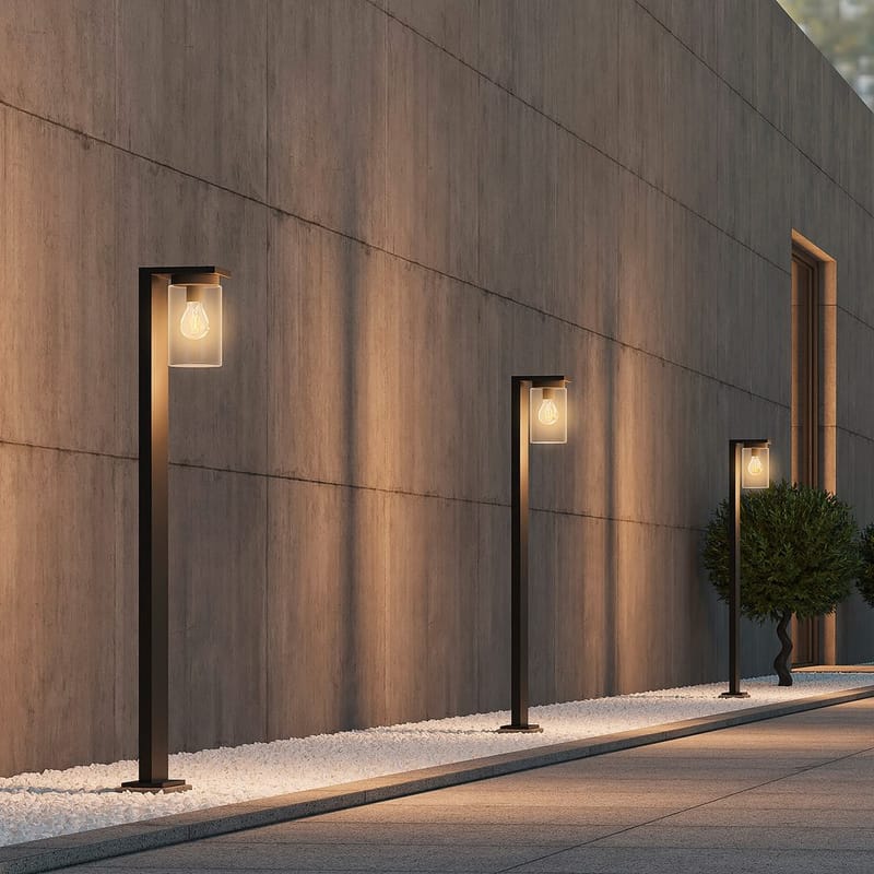 Hagelampe Ardila - 100 cm, Matt svart - Belysning - Utendørsbelysning