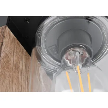 Hagelampe Ardila - 65 cm, Tre/mattsvart - Belysning - Utendørsbelysning