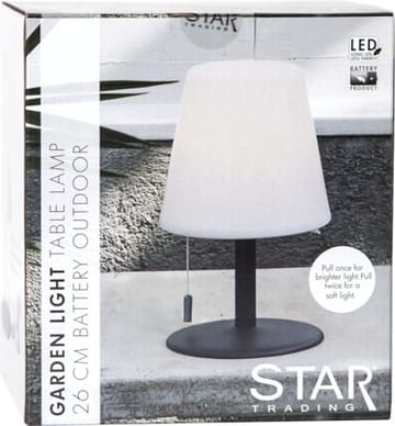 Kreta bordlampe 16 cm - hvit og svart - Belysning - Utendørsbelysning - Bordlampe utendørs