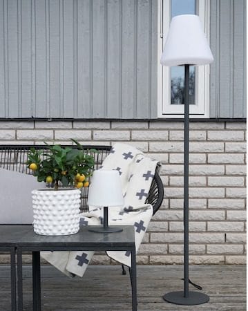 Kreta bordlampe 16 cm - hvit og svart - Belysning - Utendørsbelysning - Bordlampe utendørs