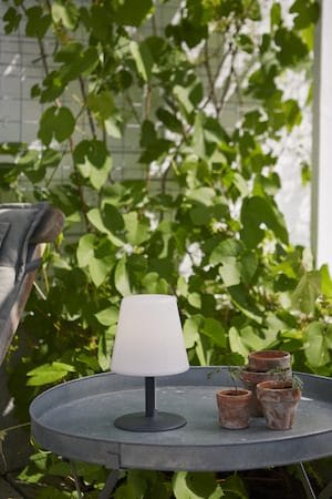 Kreta bordlampe 16 cm - hvit og svart - Belysning - Utendørsbelysning - Bordlampe utendørs