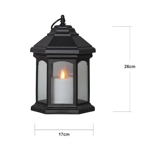 Linta lykt 17 cm - svart - Belysning - Utendørsbelysning - Bordlampe utendørs
