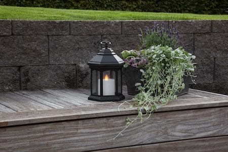 Linta lykt 17 cm - svart - Belysning - Utendørsbelysning - Bordlampe utendørs