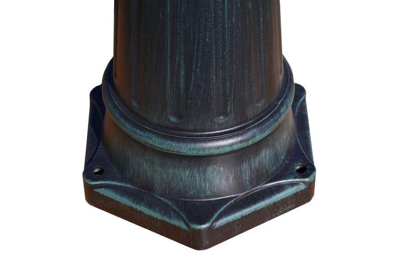 Hagelampe 2-armet 230 cm mørkegrønn/svart aluminum - Grønn - Hagebelysning - Markbelysning
