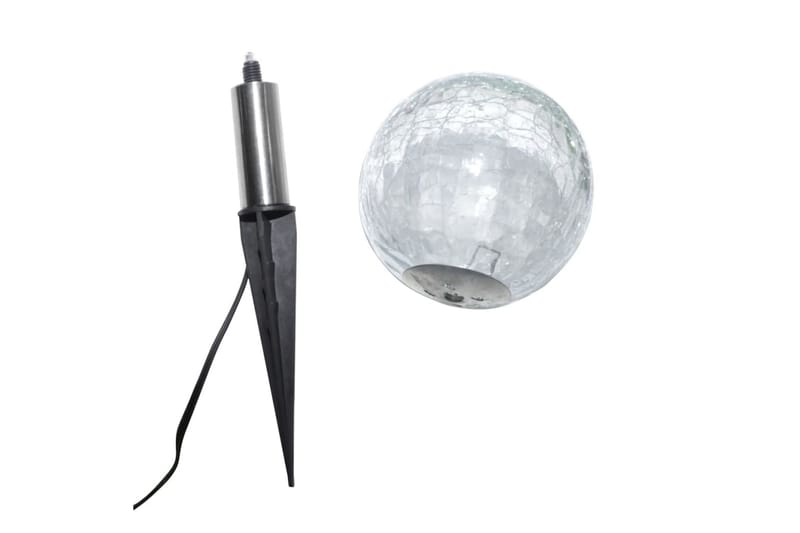 Hagelys 6 stk LED med jordspyd og solcellepaneler - Hagebelysning - Markbelysning
