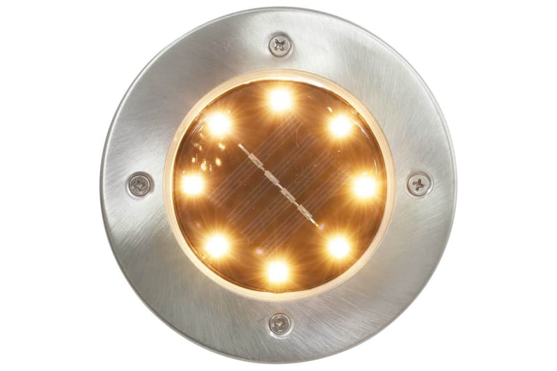 Soldrevet bakkelys 8 stk LED-lys varm hvit - Hvit - Hagebelysning - Markbelysning