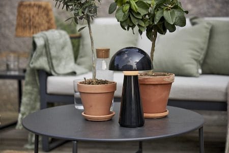 Mushroom Bordlampe 16 cm - blank svart - Belysning - Utendørsbelysning - Bordlampe utendørs