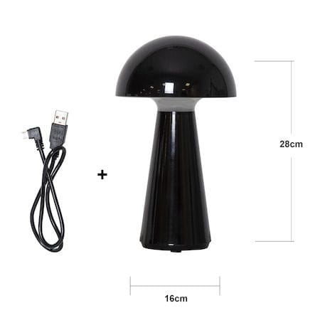 Mushroom Bordlampe 16 cm - blank svart - Belysning - Utendørsbelysning - Bordlampe utendørs