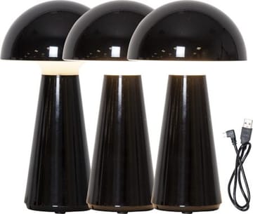 Mushroom Bordlampe 16 cm - blank svart - Belysning - Utendørsbelysning - Bordlampe utendørs