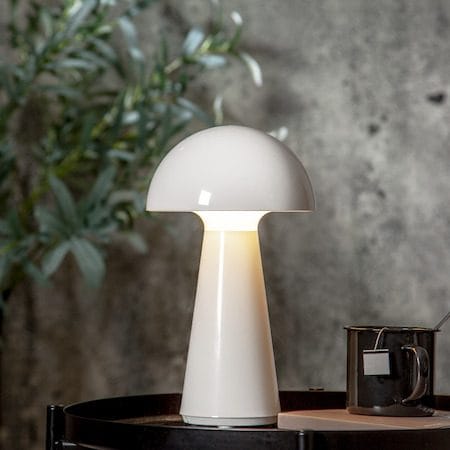 Mushroom Bordlampe 16 cm - hvit - Belysning - Utendørsbelysning - Bordlampe utendørs