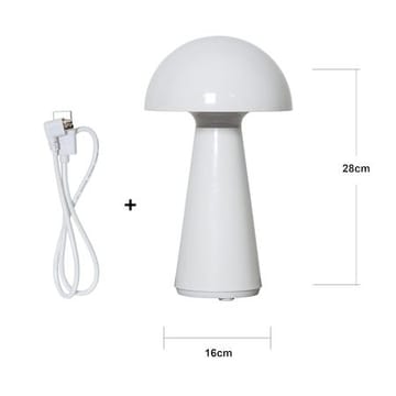 Mushroom Bordlampe 16 cm - hvit - Belysning - Utendørsbelysning - Bordlampe utendørs